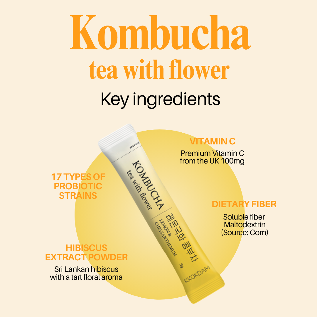 Daily Glow Kombucha – 17 Probiotics with Flower Blend